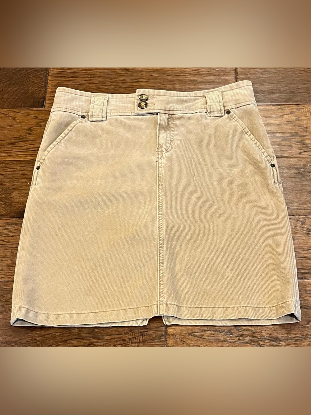 Vintage GAP Jeans Women’s Stretch Tan Brown Corduroy Mini Skirt Size 6